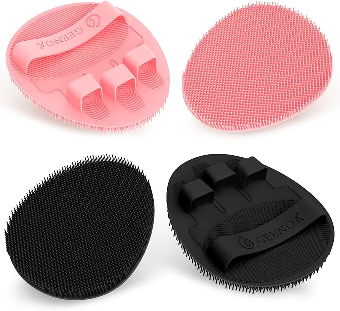 Solid Silicone Body Scrubber 4PCS 360° Anti-Slip Enlarged Exfoliating Bath Glove Refined
