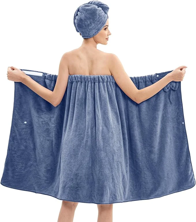 Easy-to-Use Bath Wrap Towels for Women – Adjustable Spa Shower Wrap Advanced