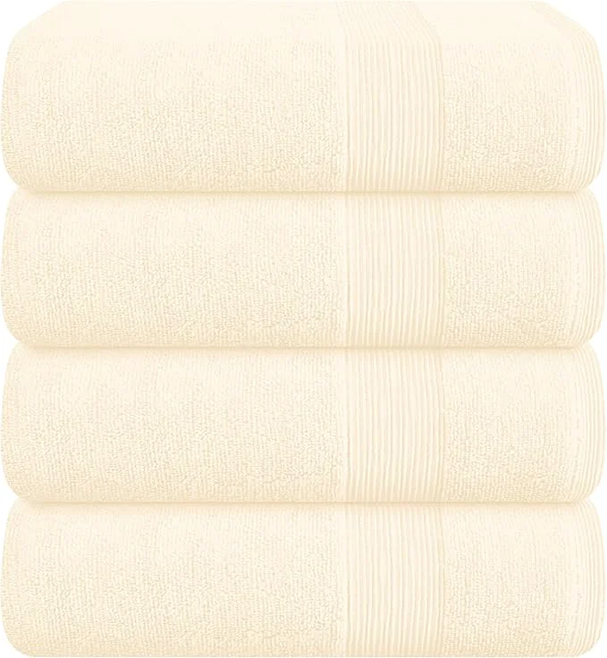 Specialty Belizzi Home 4 Pack Bath Towel Set 27×54 Ring Spun Cotton Ultra Soft Artisan