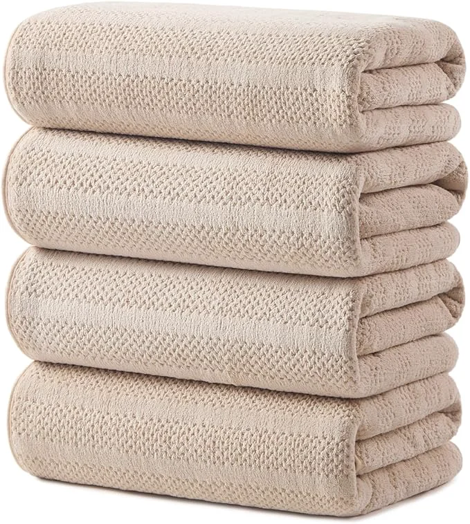 Prestigious ecolook 4 Pack Microfiber Bath Towels 31 x 63 inches Extra Large Bath Towel Set Environmentally Friendly