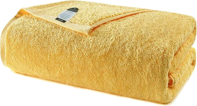 Original SEMAXE Yellow Bath Towel Cotton Bath Towel Comfortable