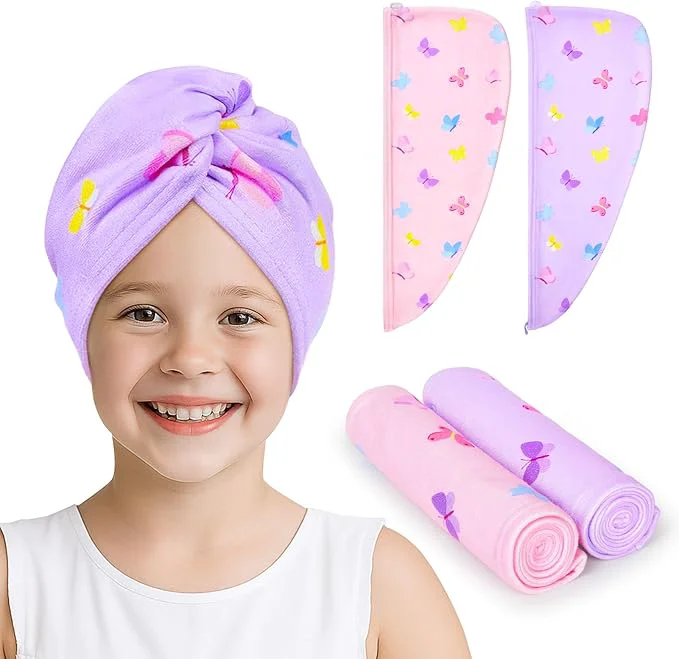 Eco-Friendly Unicorn Castle Microfiber Hair Towel Soft