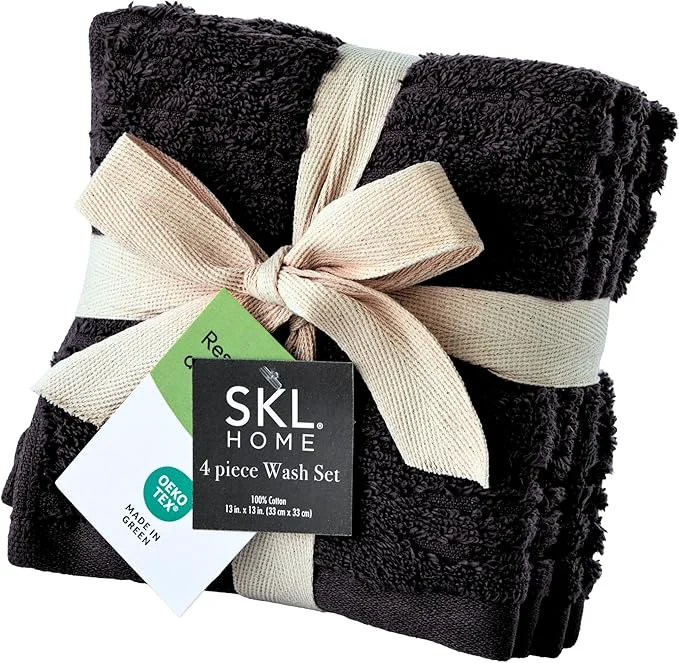 Smart SKL Home CloudSoft Cotton Luxury 4-Piece Washcloth Set 520 GSM Ultra Trusted