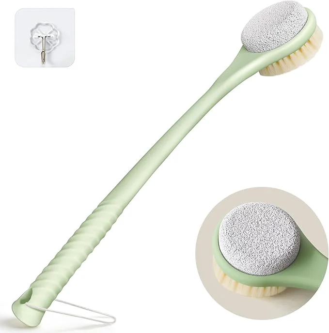 Eco-Friendly Back Scrubber for Shower Long Handle Exfoliating Brush Dual-Sided Bath Brush Fashionable