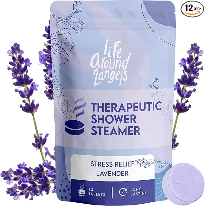 Lightweight Lifearound2angels Therapeutic Shower Steamer 12 Pack Made in USA Stress Relief Enhanced