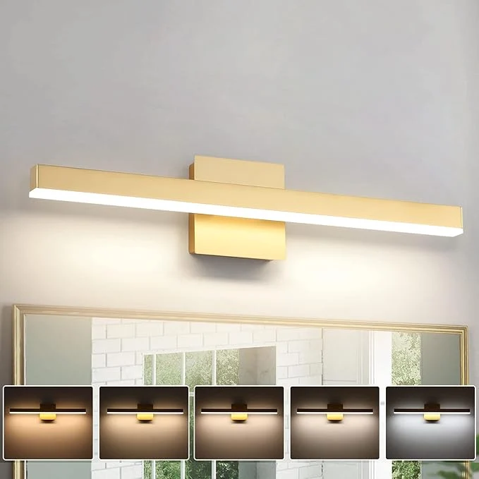 Advanced Joossnwell Gold Vanity Lights for Bathroom 24 Inch Dimmable 5CCT Modern Bath Expertly Made