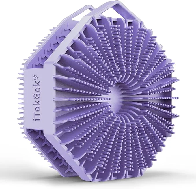 Original iTokGoK® Premium Silver-Infused 2 in 1 Silicone Body Scrubber Double-Sided Next-Generation
