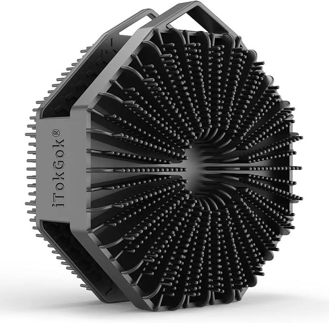 High-Performance iTokGoK® Premium Silver-Infused Dual-Sided Design 2-in-1 Silicone Body Scrubber Advanced