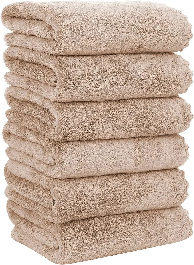 First-Class MOONQUEEN 6 Pack Premium Hand Towels Casual