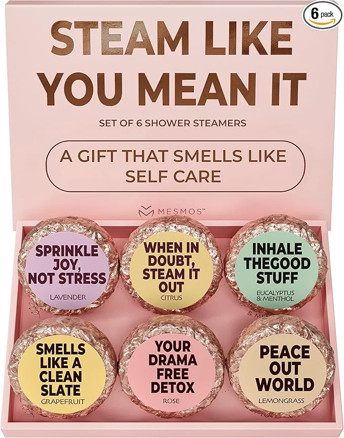 Smooth MESMOS 6 Assorted Shower Steamers Aromatherapy Self Care Gifts Convenient