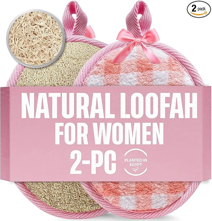 Optimized CraftsOfEgypt Egyptian Natural Loofah Body Scrubber Pads Original Design
