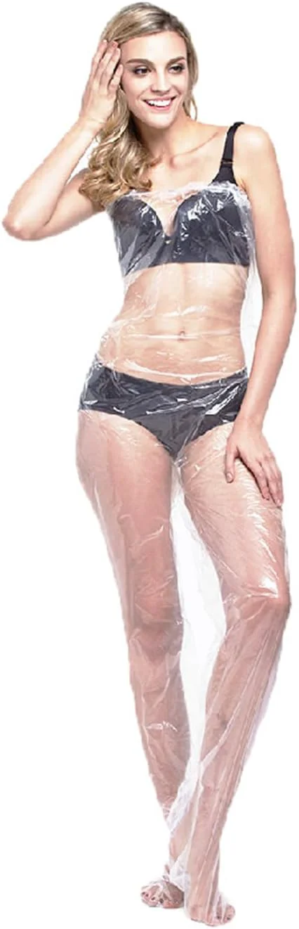 Luxury ZMDREAM Disposable Plastic Body Wraps Unisex PE Sauna Bath Suit First-Class