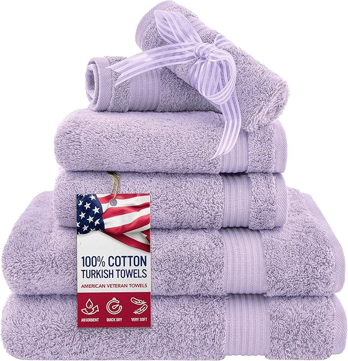 High-Quality American Veteran Towel 6 Piece Towel Set Original Design