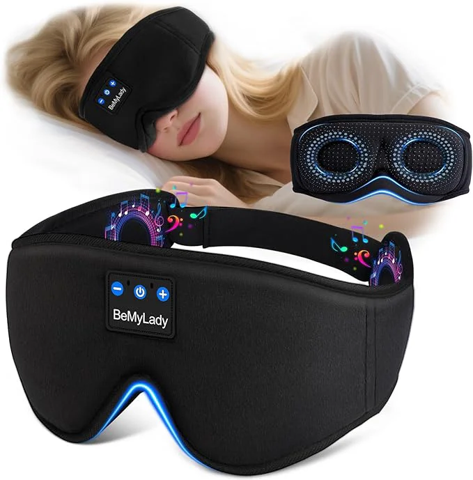 Prestigious Sleep mask Headphones Blackout 3D Zero Eye Pressure Bluetooth Sleep mask Detailed