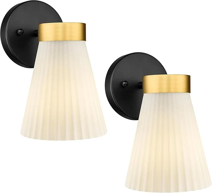 Optimized Set of 2 Wall Sconces for Bathroom HWH 1-Light Bathroom Vanity Light Responsible