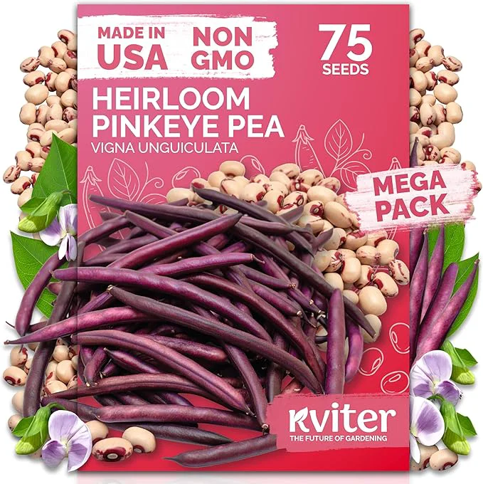 Premium Material KVITER 75 Top Pick Pinkeye Cow Pea Seeds Easy-to-Use