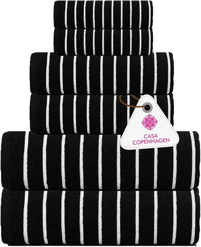 Next-Generation CASA COPENHAGEN Ecstatic 6Pcs Egyptian Cotton Large Designer Towels Gift Lightweight