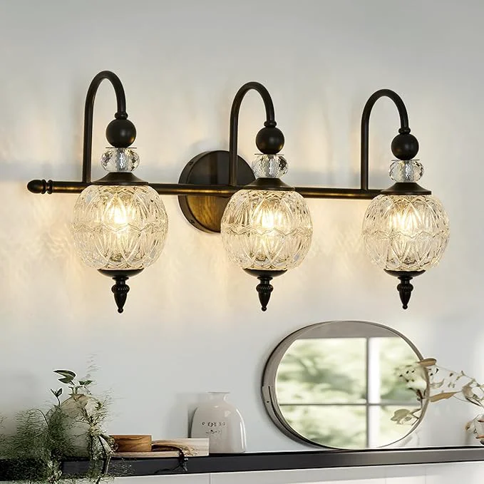 Official Piepooye Vintage Bathroom Light Fixtures Black Vanity Light Modern