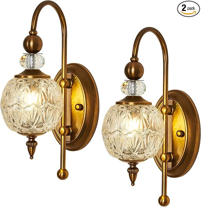 Efficient Piepooye Vintage Gold Wall Sconce Set of Two Mid Century Brushed Brass World-Class
