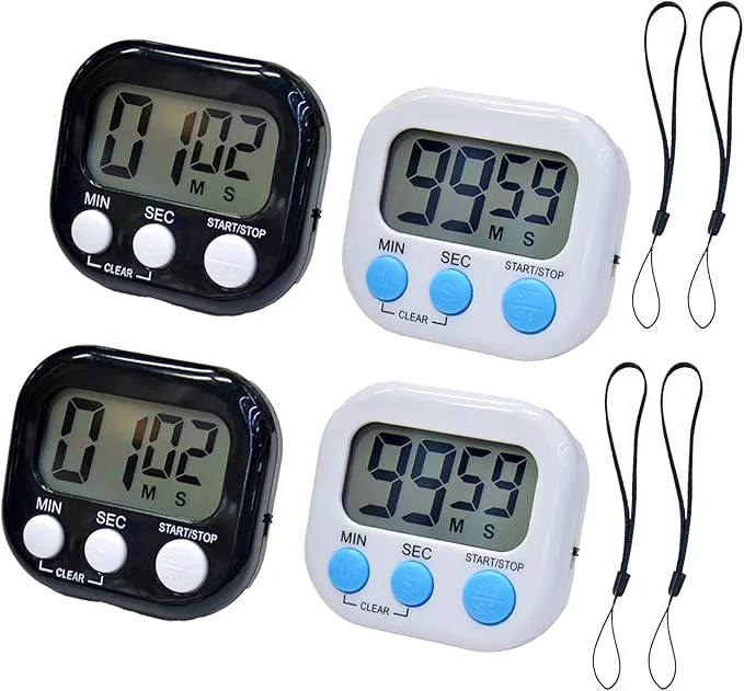 Optimized 2 Pack Small Digital Kitchen Timer Magnetic Back and On Off Classroom Timers High-End