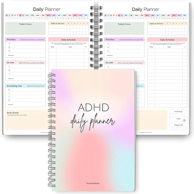 Functional ADHD Daily Planner for Neurodivergent Adults First-Class