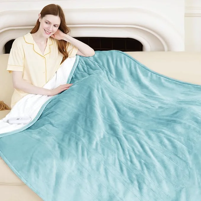 Natural Electric Blanket Heated Throw 50 x 60 Expertly Made