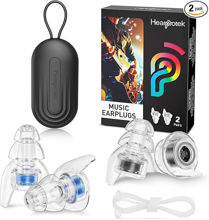 Smooth Hearprotek Concert Ear Plugs 2Pairs Reusable high Fidelity Musician Ear Plugs Effective