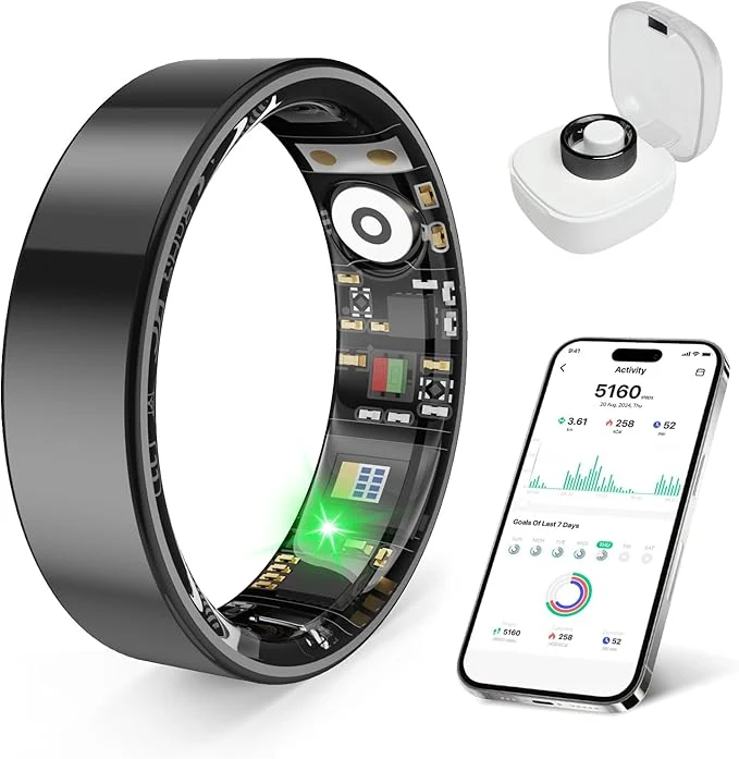 Exclusive Smart Health Ring Featuring Stress and Sleep Monitoring Functions Compatible Modern