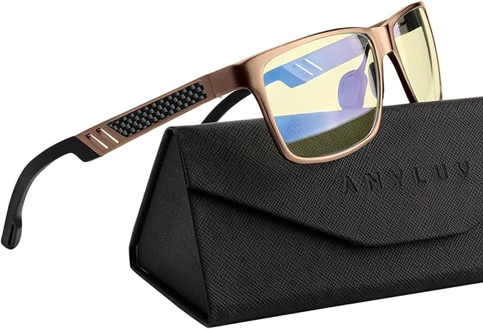 Optimized ANYLUV Blue Light Blocking Glasses Men Computer Gaming Glasses Lightweight Artisan