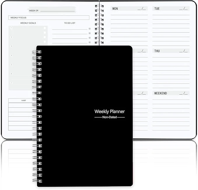 High-Performance Undated Weekly Planner Weekly Goals Notebook A5 To Do List Planner Habit Reliable