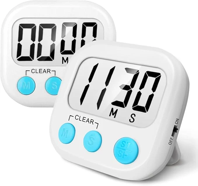 Selected 2 Pack Digital Kitchen Timer for Cooking Big Digits Loud Alarm Magnetic Backing Official