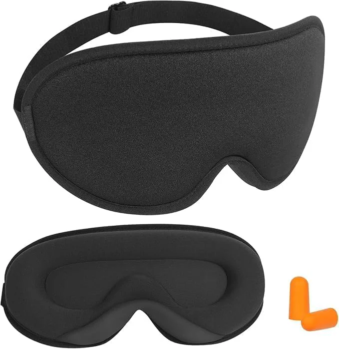 Powerful Sleep Mask 3D Contoured Sleeping Mask 99 Light Blocking Eye Mask Zero Eye Lightweight
