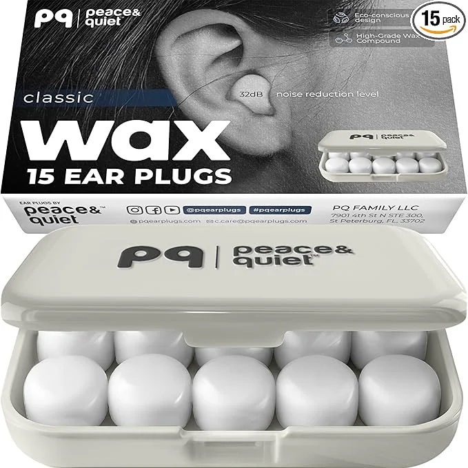 Healthy Peace Quiet PQ Wax Ear Plugs for Sleeping Swimming Proven
