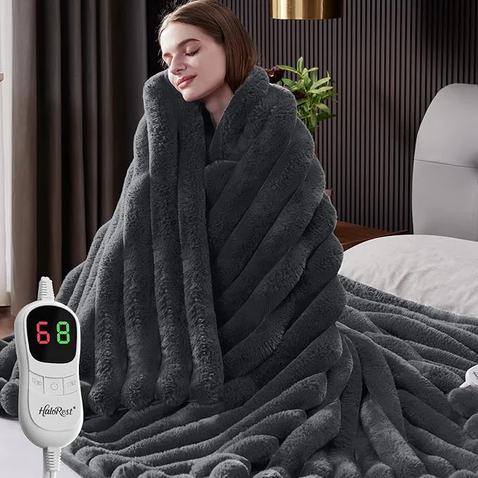 Excellent Heated Throw Blanket Faux Fur Cozy Heating Blanket Original