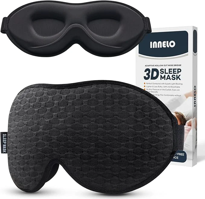 Official INNELO Sleep Mask for Side Sleeper Eye Mask Sleeping Women Men Light Fast