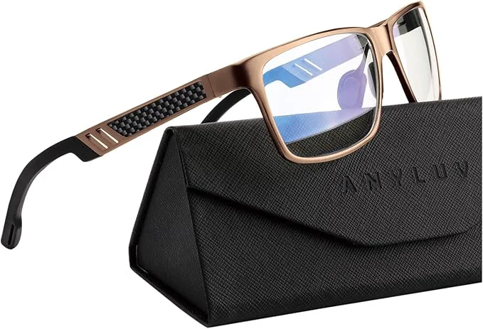 Verified ANYLUV Blue Light Blocking Glasses Men Computer Gaming Glasses Lightweight Prestigious