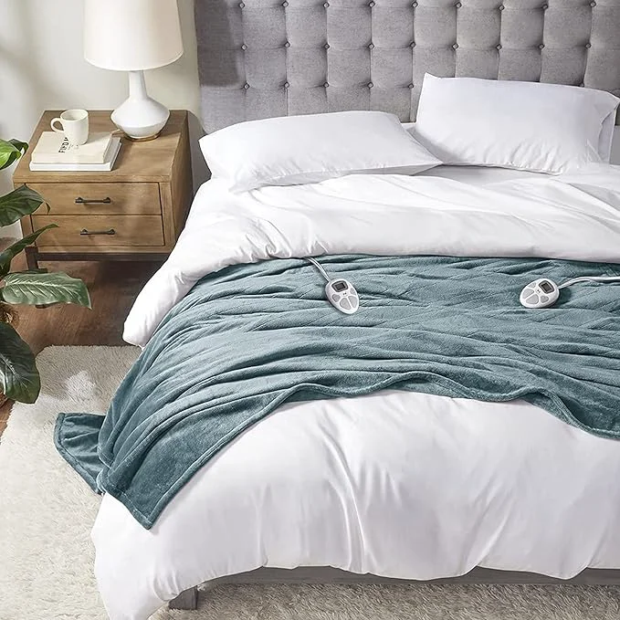 Pure Serta Luxuriously Soft Plush Electric Blanket Fast Heating Cozy Cover Safety Superior