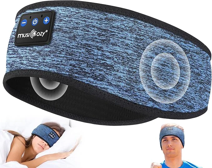 Soft MUSICOZY Sleep Headphones Bluetooth 5.4 Headband Wireless Earphones Music Easy-to-Use
