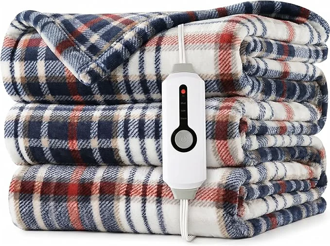 Luxury LaffyLo Electric Heated Blanket Throw Size Dependable