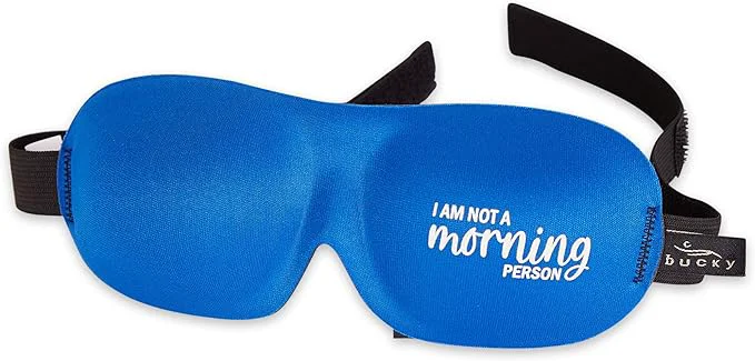 Premium Bucky Ultralight Collection Contoured Travel and Sleep Eye Mask Not a Morning Stylish