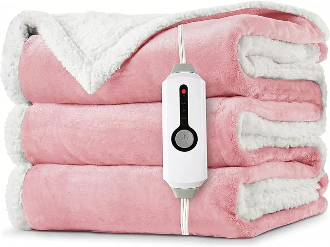 Breathable LaffyLo Electric Heated Blanket Throw Size Elite