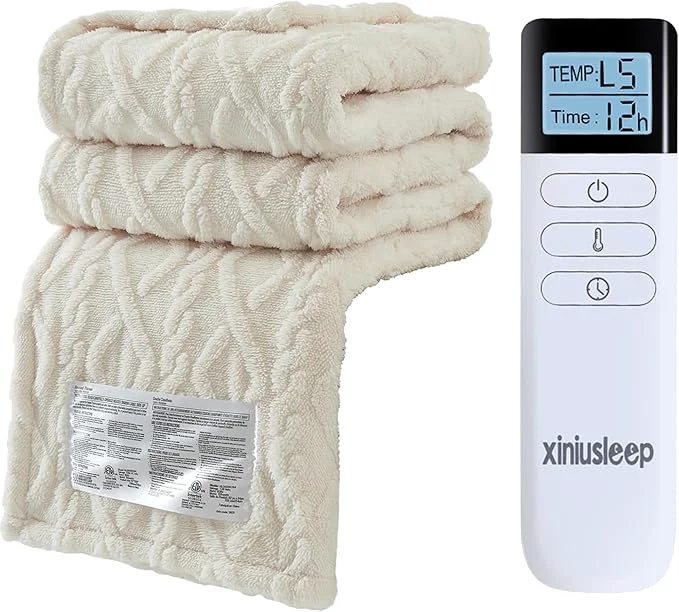 Casual Heated Blanket Electric Blanket 5 Heating Level 1-12 Hour Auto Off Detailed