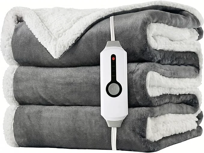 Prestigious LaffyLo Heated Throw Blanket 50 x 60 Fast Heating Electric Blanket Dual-Sided Reliable