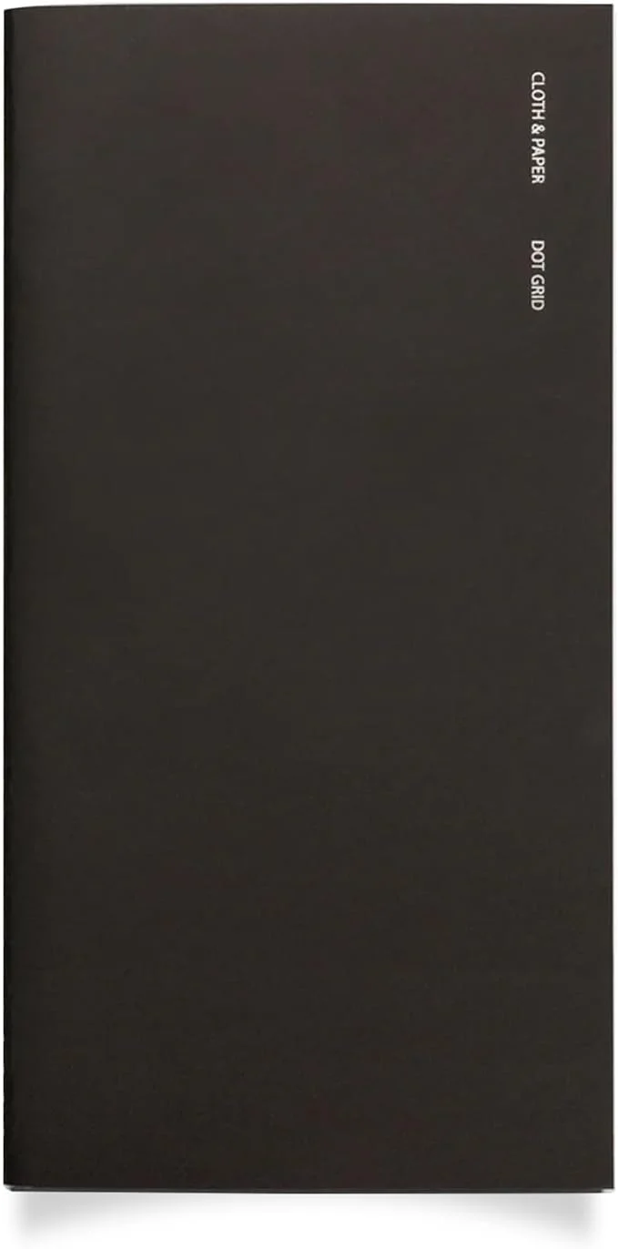 Trendy Cloth Paper Travel Notebook Dot Grid Journal – Avant Garde A5 Slim Dotted Versatile