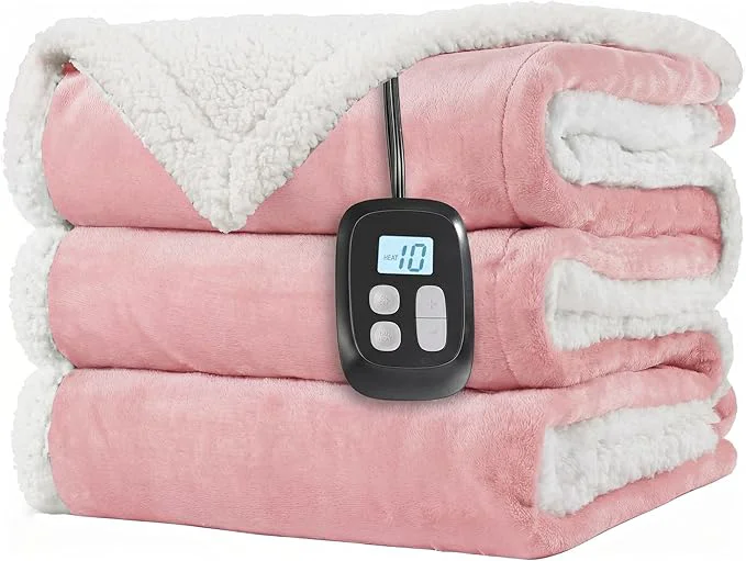Exclusive LaffyLo Electric Heated Blanket Twin Size 62 x 84 Fast Heating Blanket Exceptional
