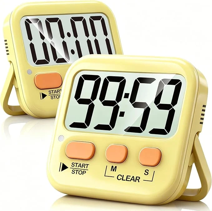 Clean Antonki 2 Pack Digital Timer for Kids Magnetic Countdown Kitchen Timers for Dependable