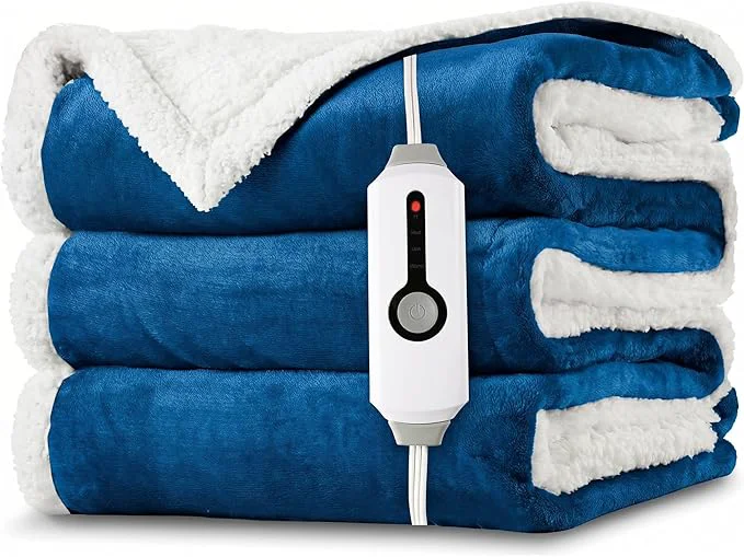 Original Design LaffyLo Heated Throw Blanket 50 x 60 Fast Heating Electric Blanket Dual-Sided Genuine