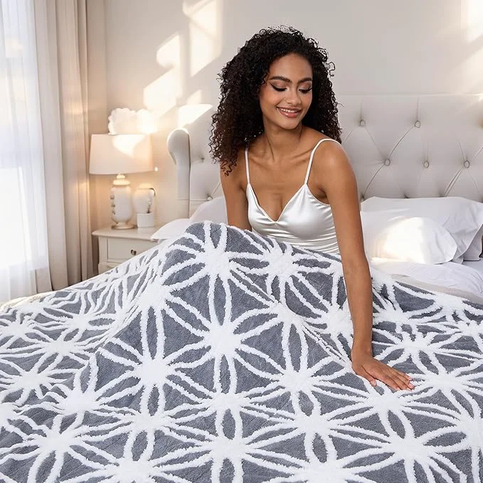 Authentic Electric Heated Blanket Full Size 72 x84 Ultra Soft Sherpa Fleece Carefully Designed