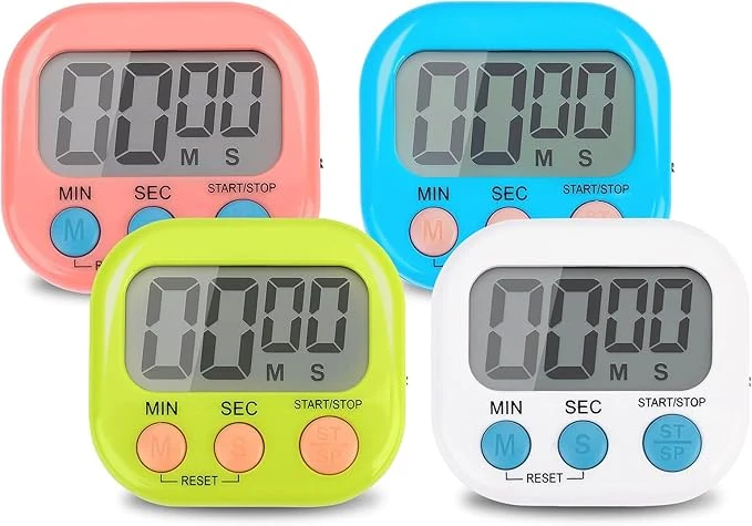 Contemporary 4-Piece Multi-Function Electronic Timer Learning Management Suitable Stylish