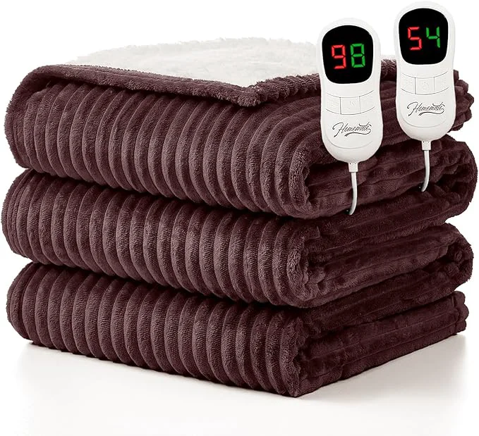 Environmentally Friendly Homemate Electric Heated Blanket Queen Size Organic
